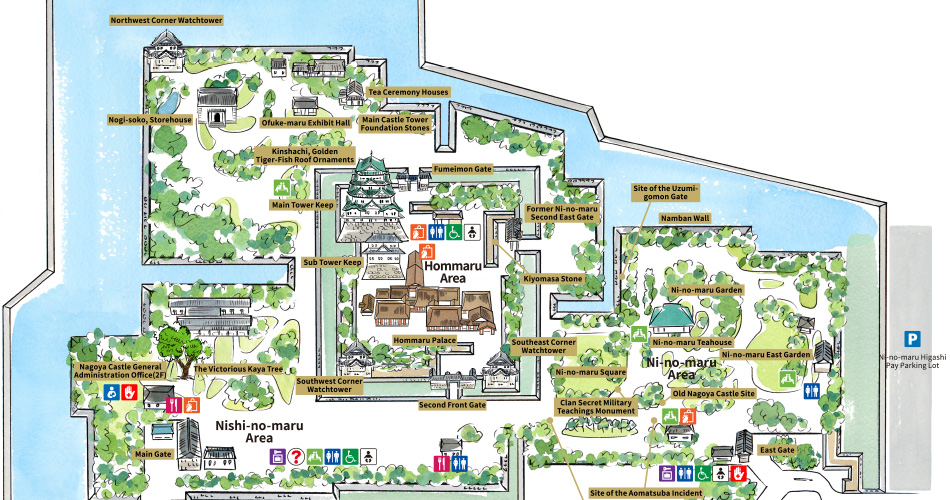 Nagoya Castle Map