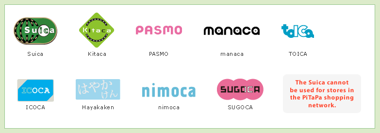 Suica Card Compatibility Logos